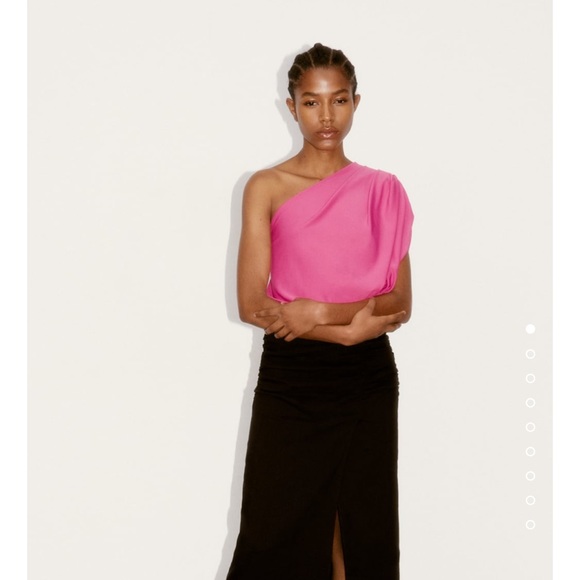 ZARA BLOGGERS FAV DRAPED ASYMMETRIC TOP - Picture 7 of 9